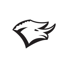 Obraz premium rhinoceros logo design icon illustration.