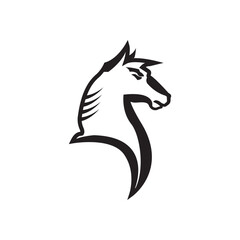 horse macho logo design icon illustration.