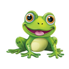 Fototapeta premium Green frog cartoon