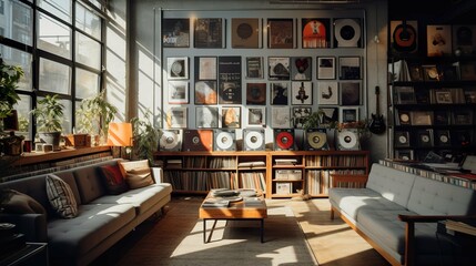 Long Playing Record(LP) interior design,cafe