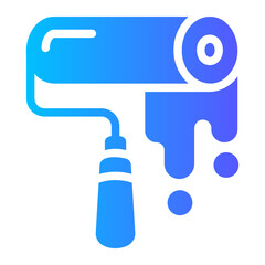 paint roller Gradient icon