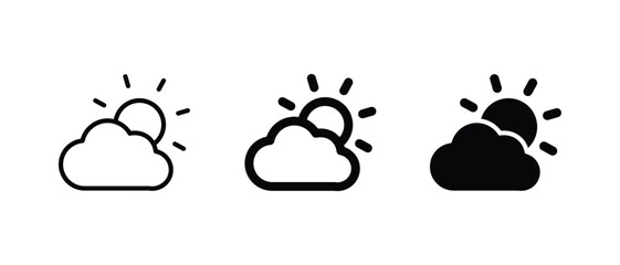 Weather icon set vector illustration for web, ui, and mobile apps