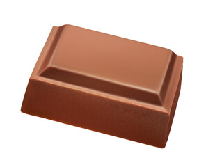 chocolate pieces isolated on white background