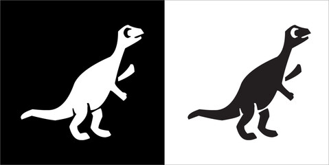 Illustration vector graphics of dinosaur icon