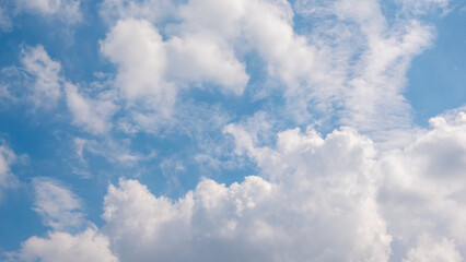 blue sky vivid which has cloudy summer. art in nature beautiful background with copy space add text