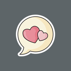 awesome love letter icon sticker