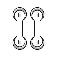 grab rail bathroom interior color icon vector. grab rail bathroom interior sign. isolated symbol illustration