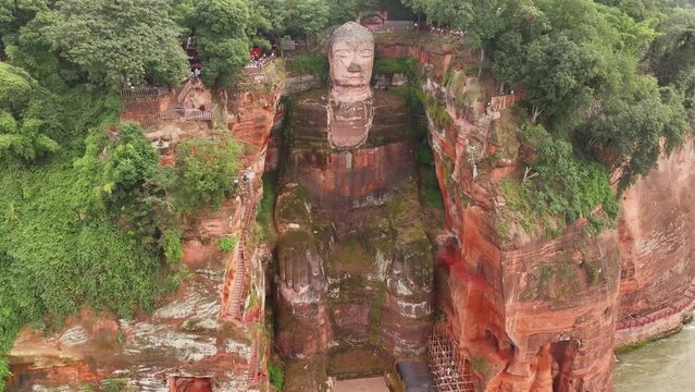 Leshan Giant Buddha, Sichuan, China, stone carved Buddha