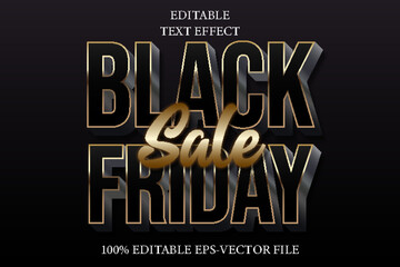 Black Friday Sale Editable Text Effect 3D Modern Style