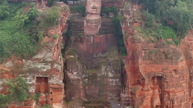 Leshan Giant Buddha, Sichuan, China, stone carved Buddha