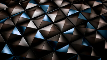 3D Abstract Artistic Geometric Wallpaper. Vibrant Triangle Polygon Pattern for Creative Illustrations and Modern Digital Designs. Futuristic, Dynamic, and Technology Concept Background.