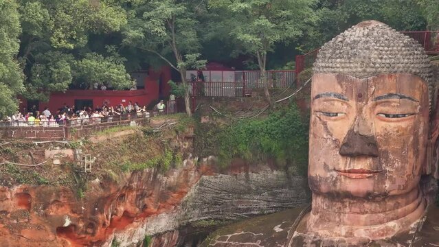 Leshan Giant Buddha, Sichuan, China, stone carved Buddha