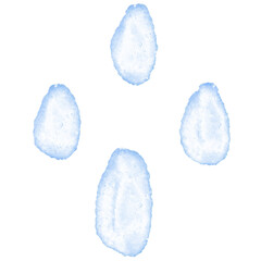 cute blue water drop cartoon element, Illustration of rain drops in the rainy season in various moods