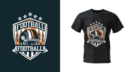 American football vector t-shirt design, illustration trendy fashionable vector t-shirt and apparel design