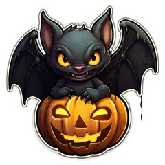 Halloween Bat cartoon sticker