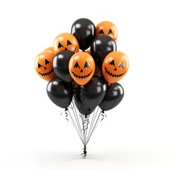 halloween 3d render of a balloon isolated on white background