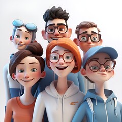 3d Character Profile:
group of people