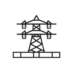 line illustration of electric tower