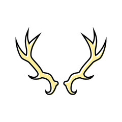Obraz premium deer wildlife animal color icon vector. deer wildlife animal sign. isolated symbol illustration