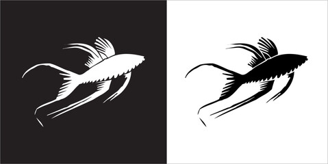 Illustration vector graphics of fish icon