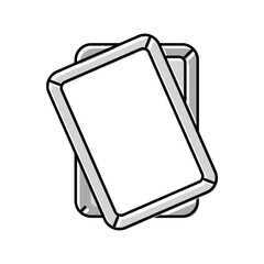 aluminum sheet pan kitchen cookware color icon vector. aluminum sheet pan kitchen cookware sign. isolated symbol illustration