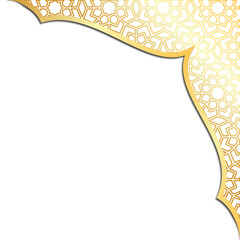 Golden islamic frame