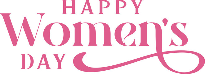 Vector hand drawn international women's day lettering. Vector illustration