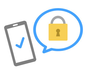 シンプルなスマホと南京錠