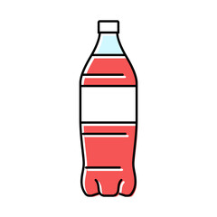 water soda plastic bottle color icon vector. water soda plastic bottle sign. isolated symbol illustration