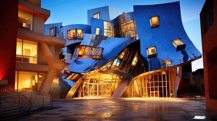 bizarre architecture of art building, creative style comeliness