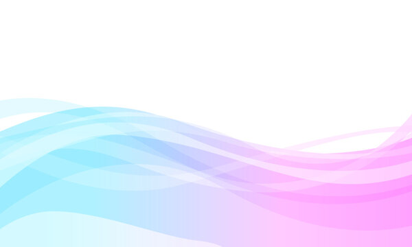青からピンクの波型グラデーション背景