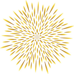 Fototapeta premium Gold fancy fireworks boom explosion celebration pattern illustration