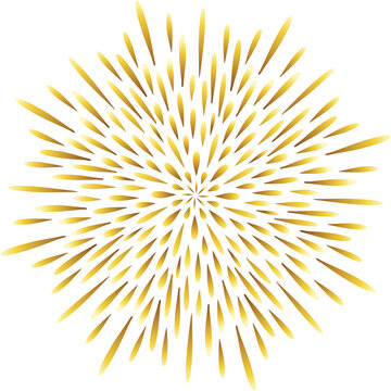 Gold fancy fireworks boom explosion celebration pattern illustration