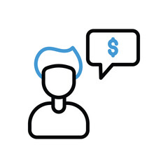 Financial Advisor Icon vector stock illustration