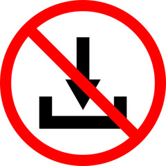 No phone sign flat icon.Warning symbol illustration. 