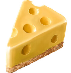 piece of cheese on white