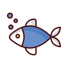 Fish icon vector stock illustration