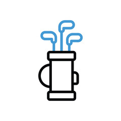 Golf Bag Icon vector stock illustration