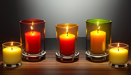 Scented Glass Candles for Aromatherapy, Parties & Wedding
