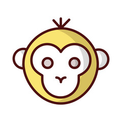 Monkey icon vector stock illustration