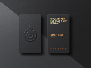 Modern simple luxury black and gold business card