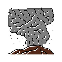 ash cloud volcano color icon vector. ash cloud volcano sign. isolated symbol illustration