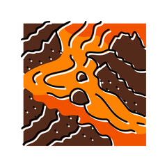 lava flow color icon vector. lava flow sign. isolated symbol illustration