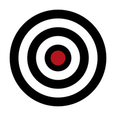 Target vector icon flat style for business, sport, education illustration