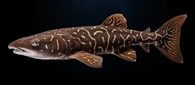 The Brownbanded bamboo shark, found in Komodo National Park, is a fascinating nocturnal elasmobranch that consumes fish and invertebrates while swimming over a coral reef in Indonesia.