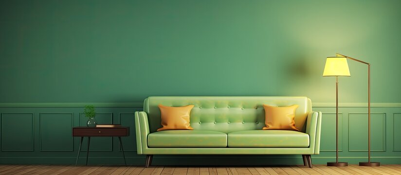 Well-lit room with a sofa