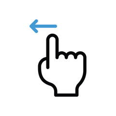 Swipe Left Icon vector stock illustration