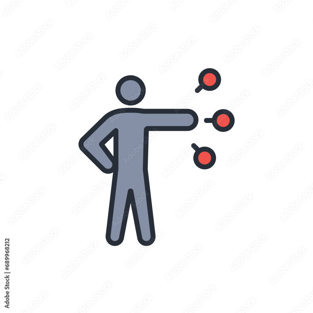 Poster outsource icon. vector.editable stroke.linear style sign for use web design,logo.symbol illustration