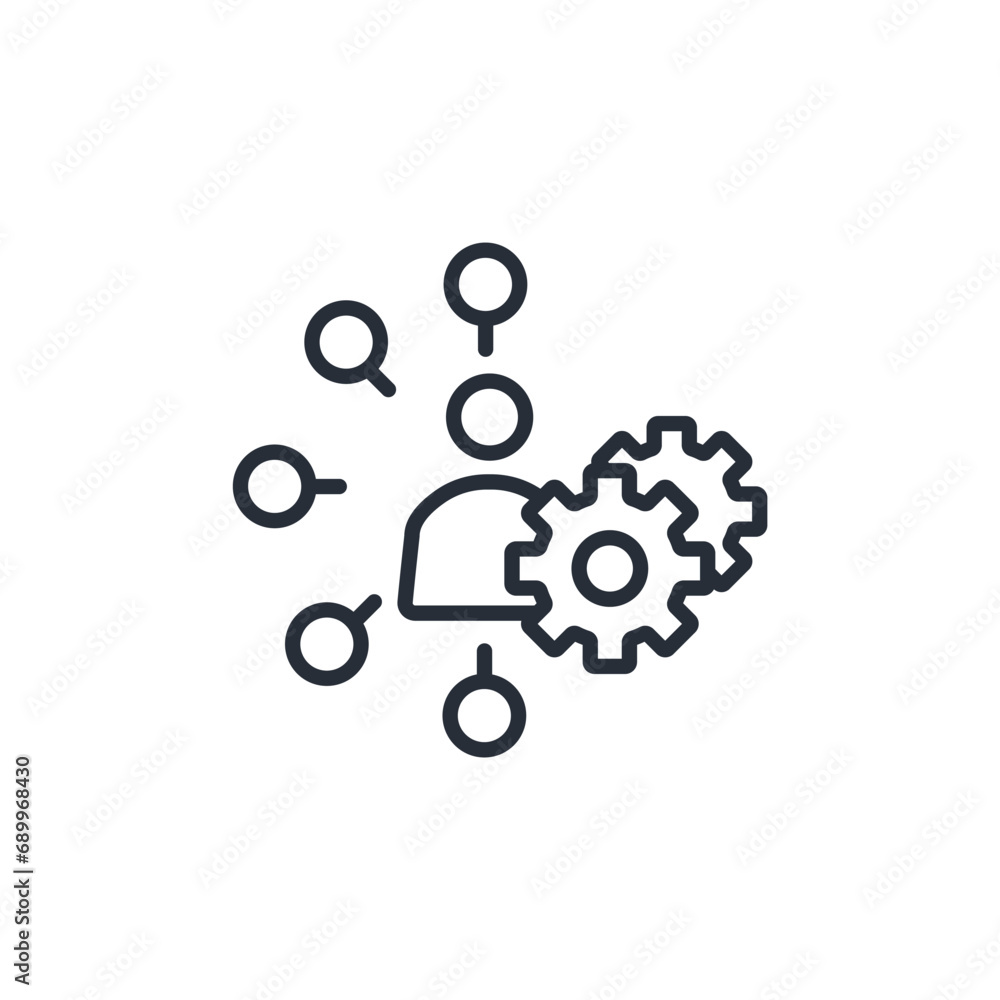 Poster skills icon. vector.editable stroke.linear style sign for use web design,logo.symbol illustration.