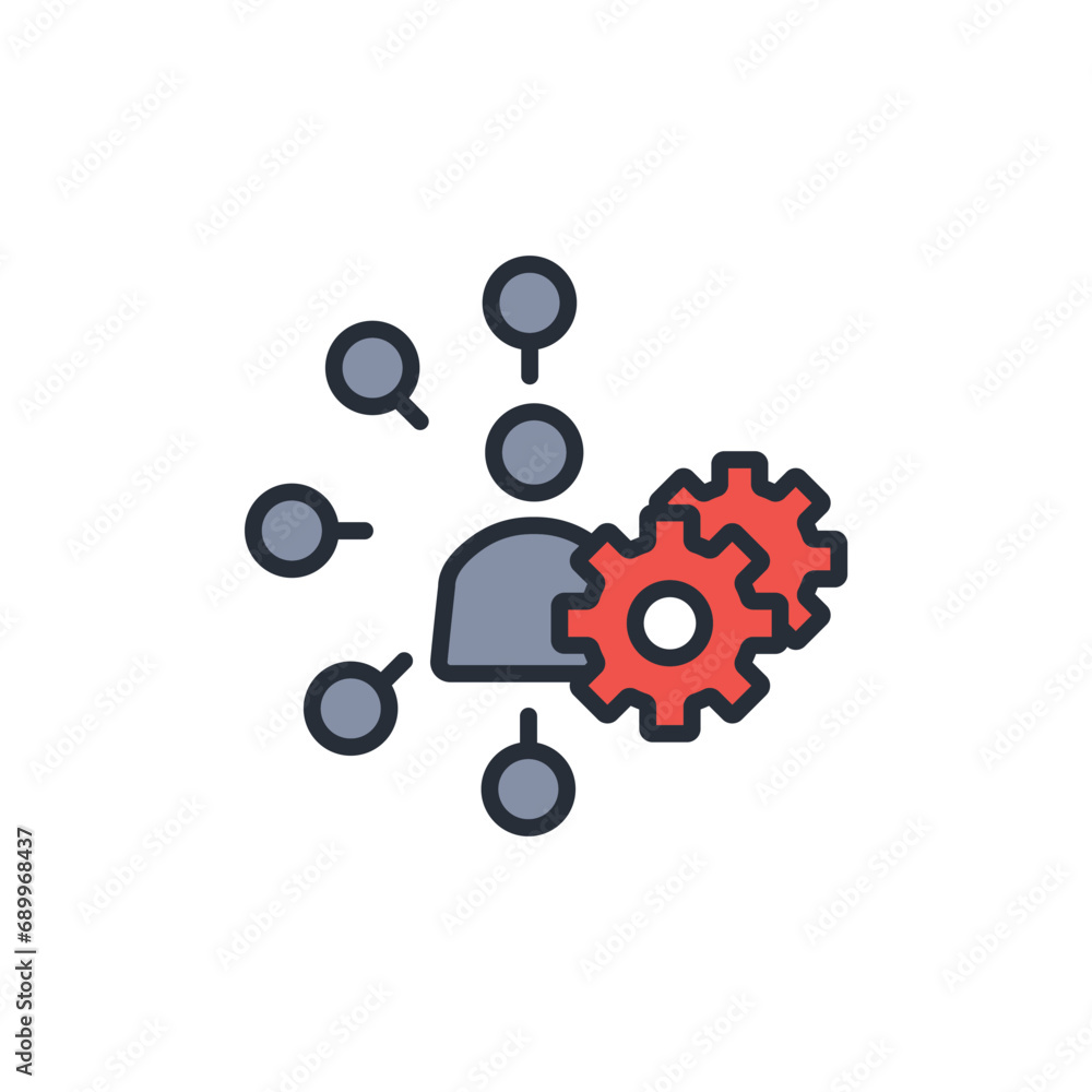 Poster skills icon. vector.editable stroke.linear style sign for use web design,logo.symbol illustration.